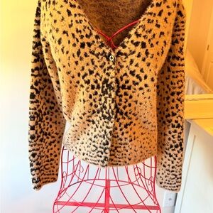 SHEIN Animal Print Knit Sweater